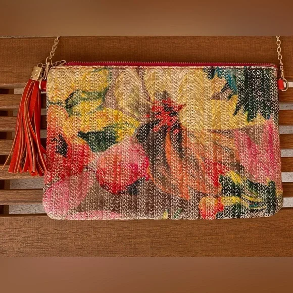 Urban Expressions Straw Crossbody Bag Multicolored - Picture 1 of 11